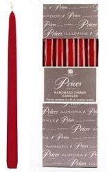 Prices Candles Venetian 10" Candle Pack 10 Wine Red