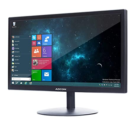 Adcom 18.5 inch LED Backlit Computer Monitor with HDMI and Power Saving (Black)