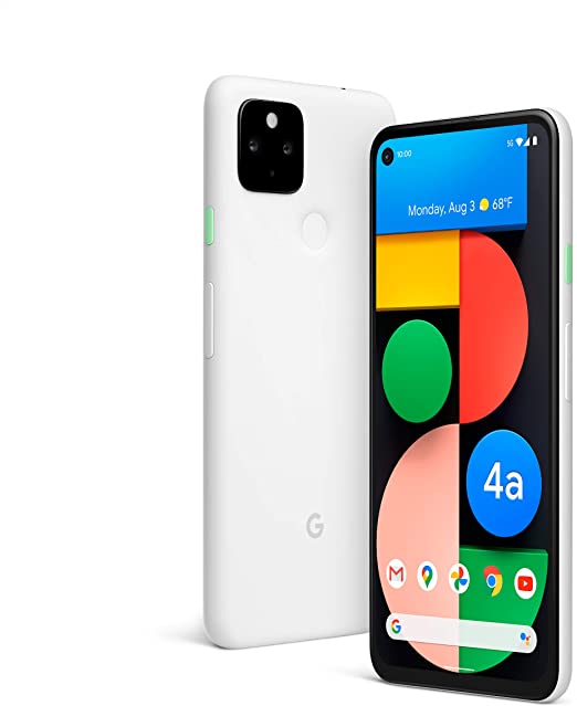 Google Pixel 4a with 5G - Android Phone - New Unlocked Smartphone with Night Sight and Ultrawide Lens - Clearly White