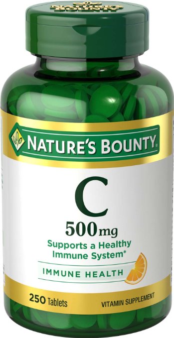 Nature's Bounty Vitamin C 500mg, 250 Tablets