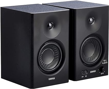 Edifier MR4 Powered Studio Monitor Speakers, 4" Active Near-Field Monitor Speaker - Black (Pair)