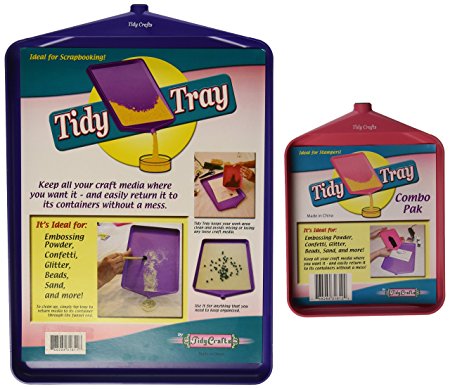 Tidy Crafts Tidy Tray Combo, 6 by 8-Inch and 10 by 14-Inch, 2-Pack