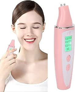 Skin Analyzer,Digital LCD Display Precision Skin Sensor Tester Facial Moisture Water Oil Analyzer Facial Sensor Tester Portable Precision Face Moisture Water Oil Tester for Home