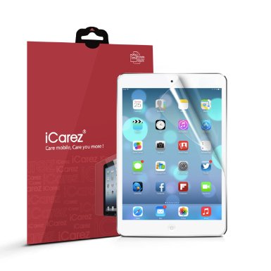 iCarez HD Clear Premium Screen Protector for Apple iPad Mini, iPad Mini 2, iPad Mini 3 - Retail Packaging - (Pack of 2)