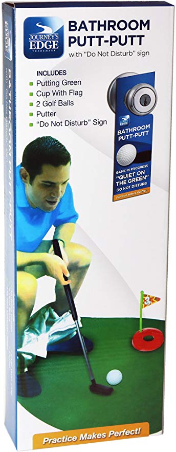 Journey's Edge Bathroom Putt-Putt Mini Golf Putting Game with Mat