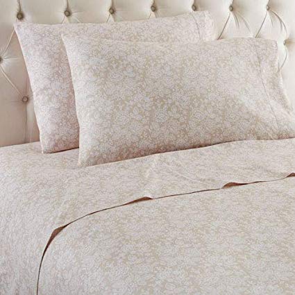 Shavel Home Products Micro Flannel Sheet Set, Full, Enchantment Taupe