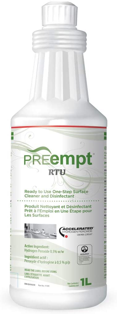 Preempt Ready to Use RTU Multi-surface One-Step Disinfectant Cleaner, 1 Liter