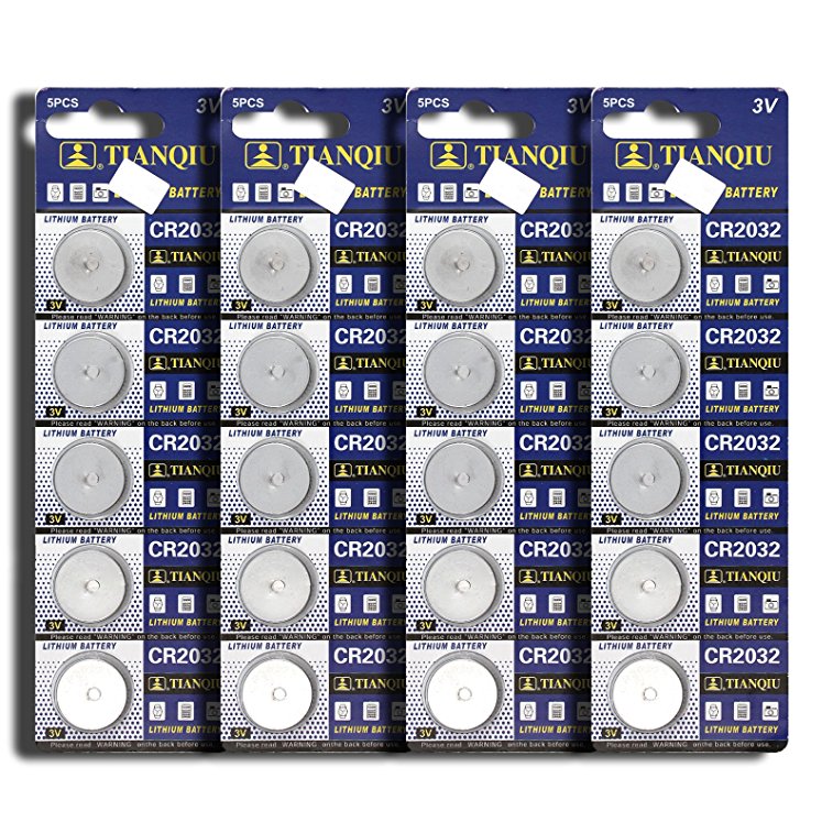 CR2032 ECR2032 DL2032 5004LC Button Cell Batteries [20-Pack]