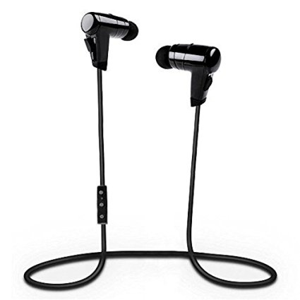 Stoga Uspo STH003 Black Bluetooth 4.0 EDR Wireless AD2P Stereo Music Sport Gym Handsfree Headset Headphone Earphone for iPhone,Samsung