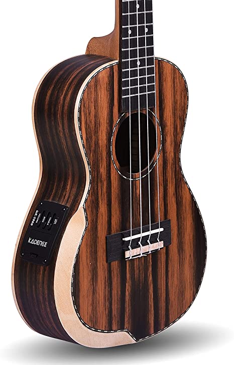 Kadence Ukulele 24" Concert Size Speical Wood Ukulele (Black Wood)