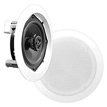 Pyle Home PDIC51RD 5.25-Inch Two-Way In-Ceiling Wall Mount Speaker System - Black
