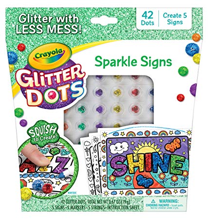 Crayola Glitter Dots Sparkle Signs Craft Kit Age 5