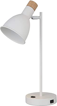 Amazon Brand – Rivet Scandinavian Task Lamp, 19"H, Matte White