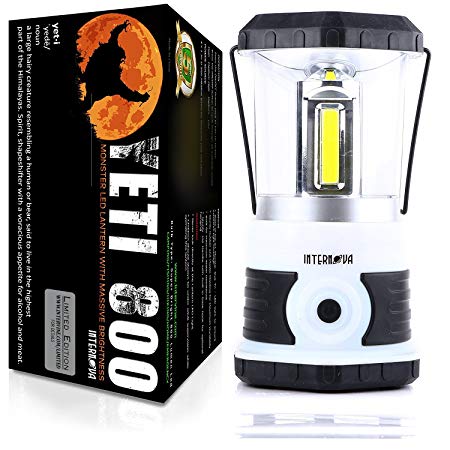 Internova Yeti 800 Monster LED Camping Lantern - Massive Brightness with Tri-Strip Lighting LED Lantern - Emergency - Backpacking - Hiking - Auto - Home - College