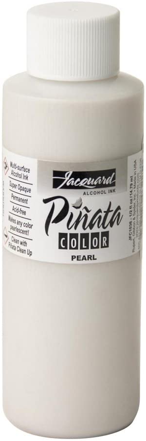 Jacquard Pinata Metallic Pearl Alcohol Ink That, Professional and Versatile Ink That Produces Color-Saturated and Acid-Free Results, 4 Fluid Ounces, Made in The USA