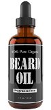 Leven Rose Beard Oil and Leave-In Conditioner - Best Beard Oil Fragrance Free - 100 Pure Organic Natural Unscented for Groomed Beard Growth Mustache Skin for Men - 1 Oz - Jojoba and Argan Oil