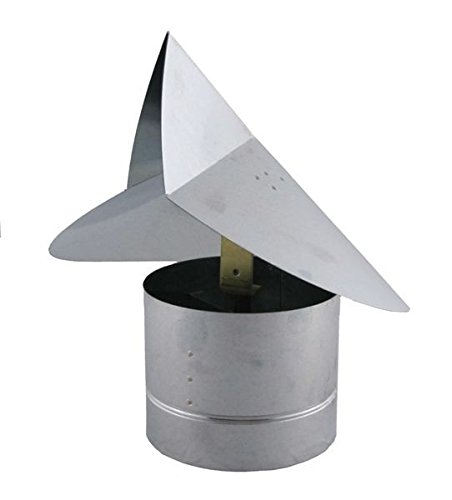 Wind Directional Chimney Cap - Galvanized 6 inch