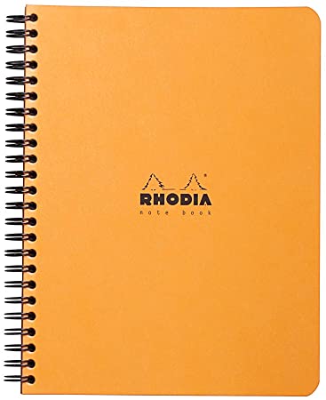 Rhodia Wire Bound Notebook, A5 , Dot - Orange