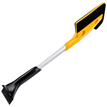 Rovtop Extendable Snow Brush with Sponge and Ice Scraper Foam Grip Snow Brush Ice Scraper Car Truck SUV Scrape Frost and Ice