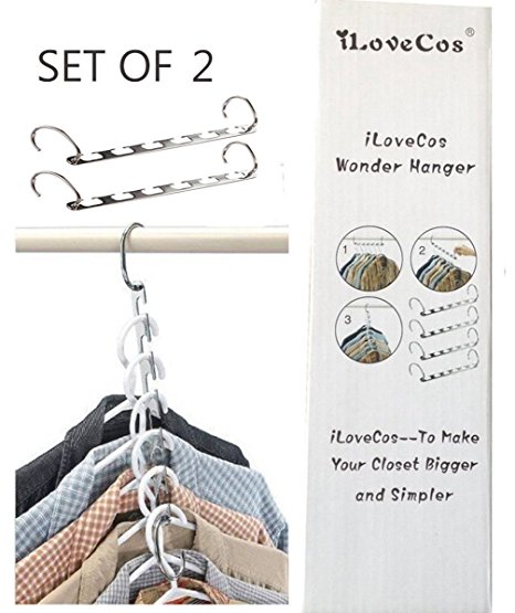iLoveCos Hanger Cascader/ Wonder Hanger Platinum Edition- 2 Pack. Wonder, hangers, closet, clothes, cascading