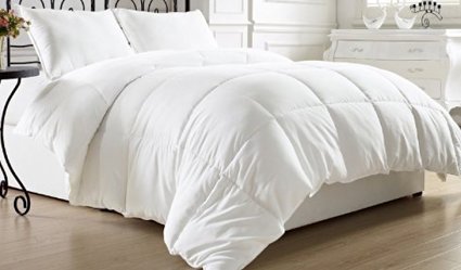 Elegant Comfort Down Alternative Comforter Duvet Cover Insert, Twin/Twin X-Large, White