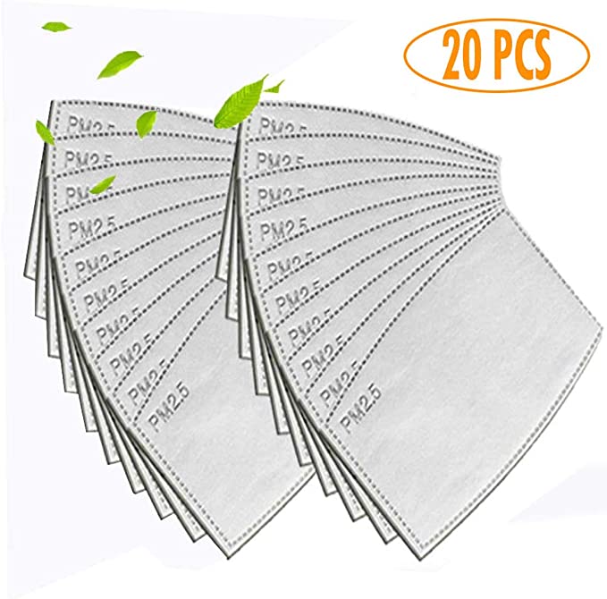 OUBA 20 PCS 5 Layers Activated Carbon Meltblown Non-Woven Cloth Filters