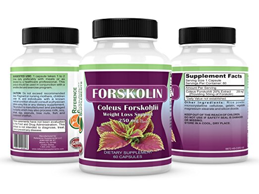 Pure Forskolin Extract 250 Mg Standardized to 20% - 60 caps