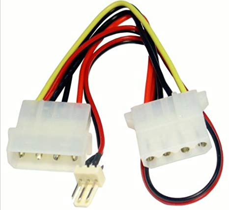 Kenable Power Converter Cable 4 pin LP4 Molex Female to 3 pin Fan Adapter