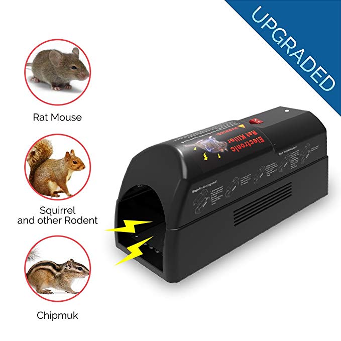 Aspectek Electronic Rat Trap - Rodent, Mice and Squirrels Exterminator -Safe,Humane and Clean