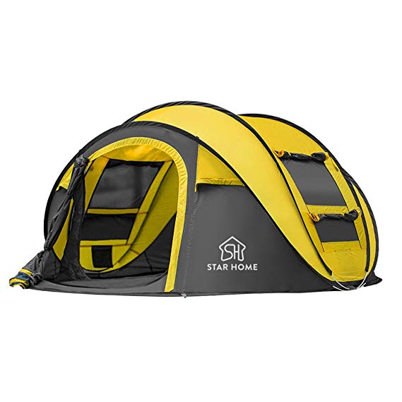 SKYLINK Pop Up Automatic Tent for Camping 4 Person Outdoor Instant Tent Family Pop Up Tent for Beach Cabana