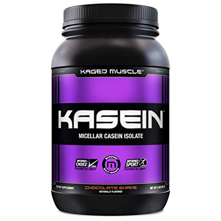Kaged Muscle Kasein Protein Powder, Miceller Casein Supplement, Chocolate Shake, 25 Servings