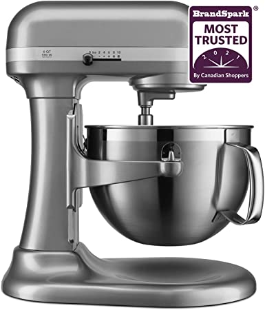 KitchenAid 6-qt 590 W Bowl Lift Mixer (Contour Silver)