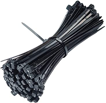 Oksdown 100 Pack Black Plastic Cable Ties 100mm×2.5mm Small Nylon Zip Ties Premium Self Locking 4 inch Mini Tie Wraps