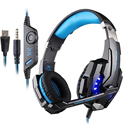 PC Gaming Headset Headphone for PlayStation 4 PS4 Xbox One Laptop Tablet Smartphone 3.5mm Stereo earphone with Mic Noise Reduction