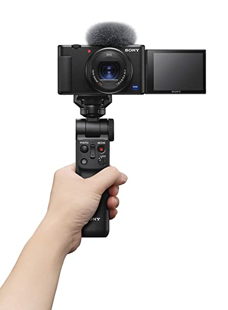 Sony Digital Vlog Camera ZV 1 (Compact, Video Eye AF, Flip Screen, in-Built Microphone, Bluetooth Shooting Grip, 4K Vlogging Camera and Content Creation) - Black