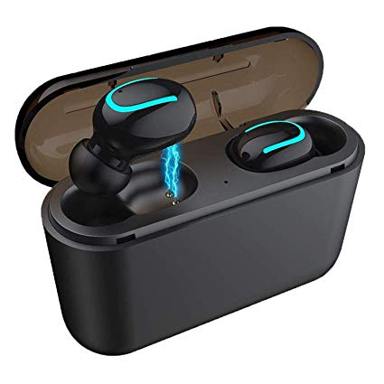 Wireless Earbuds 3D Stereo Hi-Fi Sound Bluetooth Headphones IPX5 Waterproof 120H Playtime Bluetooth 5.0 Built-in Mic and Magnetic Inductive Charging Case