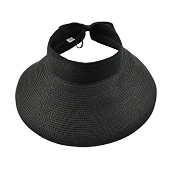 HeroNeo® 2015 Women's Summer Wide Brim Roll Up Foldable Sun Beach Straw Visor Hat Cap