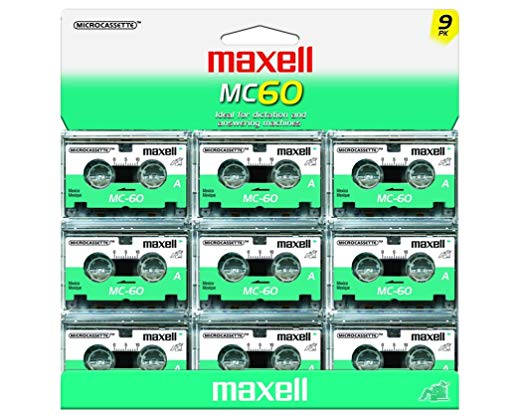 Maxell MC-60 UR Microcassettes (Pack of 9)