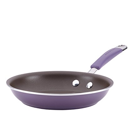 Rachael Ray Cucina Hard Porcelain Enamel Nonstick Aluminum Skillet, 8.5-Inch, Lavender Purple