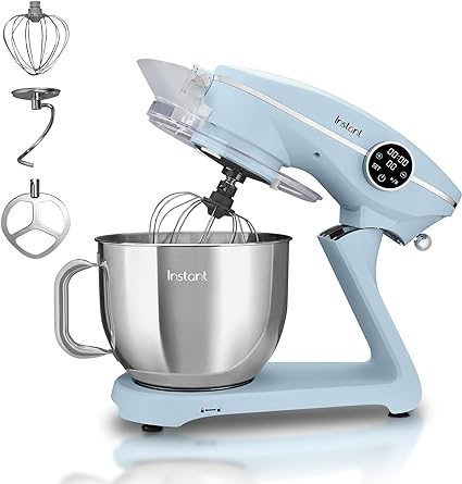 Instant Pot Stand Mixer Pro,600W 10-Speed Electric Mixer with Digital Interface,7.4-Qt Stainless Steel Bowl,From the Makers of Instant Pot,Dishwasher Safe Whisk,Dough Hook and Mixing Paddle,Blue