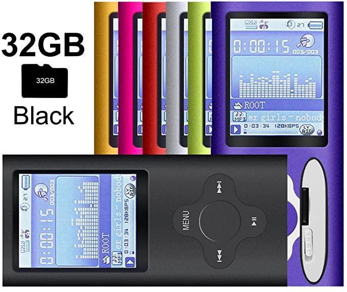 G.G.Martinsen Black Versatile MP3/MP4 Player, Support Photo Viewer, Mini USB Port 1.8 LCD, Digital MP3 Player, MP4 Player, Video/Media/Music Player