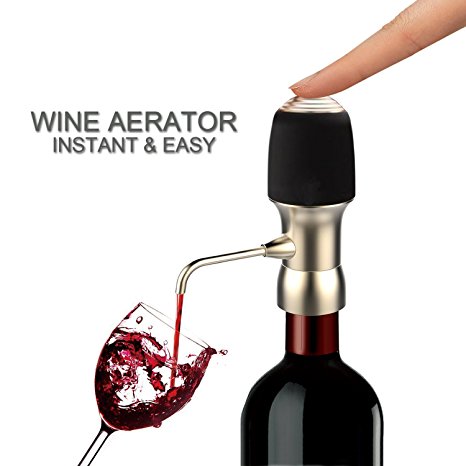Wine Air Aerator, Spedal 1-Button Aeration & Decanter Electric Wine Aerator, Wine Aerator Pourer, Wine Decanter Aerator, Red Wine Aerator for Wine Bottle, Enhance Wine Flavor, Mother's Day Gift
