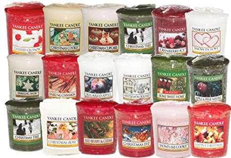 Yankee Candle - 8 x Festive Fragrance Sampler / Votive Candles