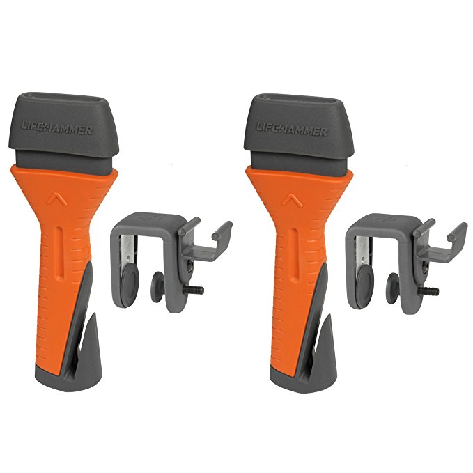 LifeHammer Safety Evolution Emergency Ceramic Auto Escape Hammer (Orange 2 Pack)