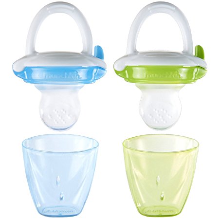 Munchkin Baby Food Feeder, Blue/Green, 2 Count