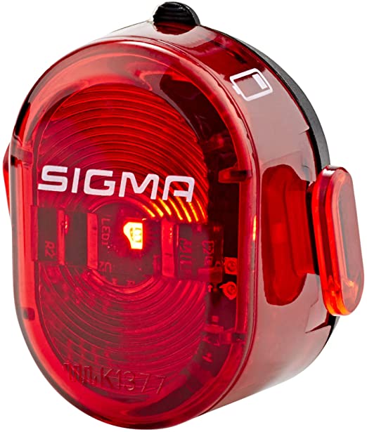 Sigma Sport LED Battery Powered Lights Nugget II, 400 m Visibility, Rechargeable Rear Bike Light, StVZO Approved – Black