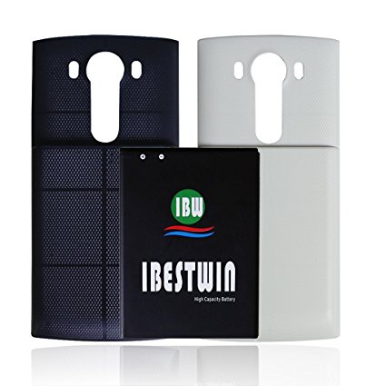 IBESTWIN 3.85V 6000mAh Li-ion Extended Battery for LG V10/BL-45B1F with 2PCS Back Cover Cases [ 3 Years Warranty ]