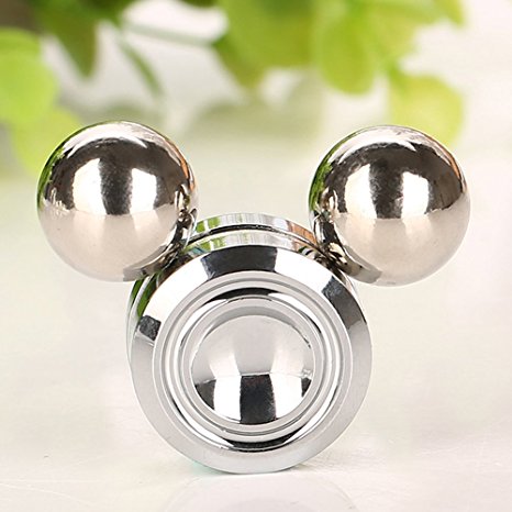 EPABO Fidget Depression Toys Magnetic Hand Orbit Ball Toy, Unique Mono Polar Orbiters Iron EDC Fidget Focus Spinner Toy For Adults and Children Stress Reducer, Relieves ADHD Anxiety (Silver)