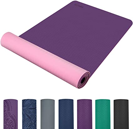 TOPLUS Yoga Mat, Classic Pro Yoga Mat TPE Eco Friendly Non Slip Fitness Exercise Mat with Carrying Strap-Workout Mat for Yoga, Pilates and Gymnastics 183 x 61 x 0.6CM