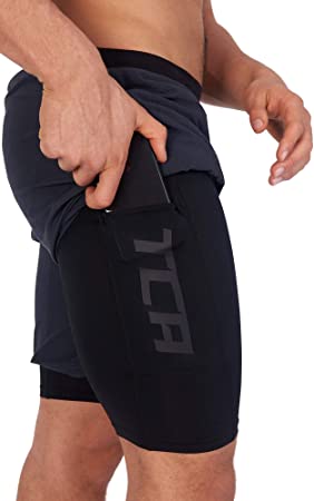 TCA Men's Utility 2-in-1 Training Short with Zipped Pocket
